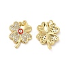 Brass Micro Pave Cubic Zirconia Pendants KK-E068-VB135-2-1