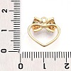 Brass Micro Pave Cubic Zirconia Charms KK-N261-01G-3