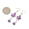 Natural Amethyst Butterfly Dangle Earrings EJEW-JE06317-03-3