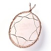 Natural Rose Quartz Big Pendants G-G771-C03-3