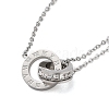 Roman Numerals Stainless Steel Link Bracelets LS-BJEW-L689-01P-2