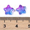 Transparent Spray Painted Glass Beads GLAA-NH0003-01F-3