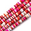 Handmade Polymer Clay Beads Strands CLAY-R089-4mm-T05C-1