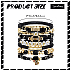 8Pcs 1Bag Rugby Polymer Clay Heishi & CCB Plastic Beaded Stretch Bracelets Set BJEW-PA0001-12E-2