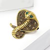 Snake Alloy Rhinestone Brooches for Backpack Clothes PW-WG03334-01-3