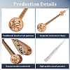 4Pcs Wooden Pipa Bookmarks AJEW-WH20020-235-5