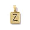 304 Stainless Steel Alphabet Pendants STAS-S152-01G-Z-1