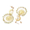 Vintage Natural Peridot Ear Studs EJEW-JE05807-01-5