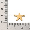 304 Stainless Steel Connector Charms STAS-O005-25G-3