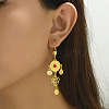 Fashionable Vintage Exotic Brass Flat Round Hoop Earrings AD3111-4