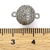 Brass Micro Pave Clear Cubic Zirconia Magnetic Clasps KK-A230-02C-P-3