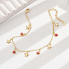 Elegant Brass Enamel Turtle Starfish Beach Anklet for Stylish Women JC1735-2