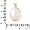 Rack Plating Brass Pave Shell Pendants KK-Z064-28G-011-3