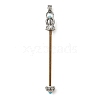 Heart Shape Brass Screw Peg Bails KK-NH0008-05AS-1