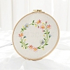 Flower Pattern DIY Embroidery Kit DIY-P077-026-1