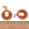 304 Stainless Steel with Glass Seed Beads Stud Earrings EJEW-MZ00761-02-5