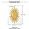 304 Stainless Steel Pendants STAS-OY015-85G-2