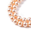 UV Plating Pearlized Glass Pearl Beads Strands GLAA-F128-01A-T7-3