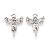 Alloy Rhinestone Pendants FIND-N008-18P-1