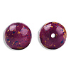 Spray Painted Resin Beads RESI-N034-19-V04-1