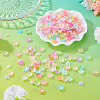 180G 9 Colors Opaque Acrylic Bead Caps JACR-TA0001-03-5