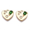 Brass Micro Pave Cubic Zirconia Charms KK-N232-261B-1