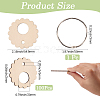 Flower Shape Wood Floss Bobbin AJEW-GF0011-05-2