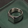 Square Titanium Steel Finger Rings WGB1DFB-18-1