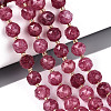 Ombre Effect Dyed Transparent Crackle Glass Beads Strands GLAA-Q111-10MM-04-1