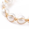 Shell Pearl Braided Open Cuff Ring RJEW-TA00031-3