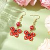 Glass Dangle Earrings EJEW-MZ00259-01-2