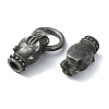 Tibetan Style 304 Stainless Steel Spring Gate Rings FIND-Z046-02AS-05-3