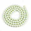 Baking Painted Pearlized Glass Pearl Bead Strands HY-N002-4mm-B02-3