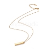 304 Stainless Steel Rectangle Bar Pendant Necklace NJEW-P262-18-2