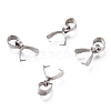 Tarnish Resistant 201 Stainless Steel Pendant Pinch Bails STAS-H380-18P-1