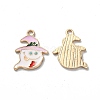 Halloween Rack Plating Alloy Enamel Pendants ENAM-P247-04KCG-1