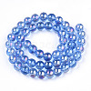 Electroplate Transparent Glass Beads Strands GLAA-T032-T6mm-AB04-3