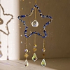 Lapis Lazuli & Crystal Glass Sun Catcher Pendant PW-WGCCFD7-05-1