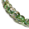 Handmade Dichroic Foil Glass Beads Strands DICH-U001-02B-3