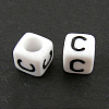 Letter Acrylic European Beads OPDL-R050-10mm-C-1