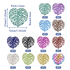  48Pcs 12 Styles 430 & 201 Stainless Steel Filigree Pendants STAS-TA0002-19-11