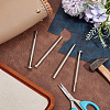 Unicraftale 4Pcs 4 Styles Stainless Steel Leather Carving Printing Tool TOOL-UN0001-41-2