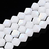 Imitation Jade Bicone Frosted Glass Bead Strands LS-EGLA-A039-J6mm-MB06-1