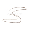 Ion Plating(IP) 304 Stainless Steel Cable Chain Necklace for Men Women NJEW-K245-024C-1