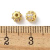 Brass Micro Pave Cubic Zirconia Beads KK-A236-08G-01-2