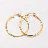 Ring 304 Stainless Steel Big Hoop Earrings X-EJEW-N0016-11G-F-1