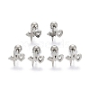 Tarnish Resistant 201 Stainless Steel Barbell Cartilage Earrings EJEW-R147-40-2