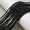 Natural Black Tourmaline Beads Strands G-D320-A04-2mm-1