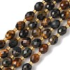 3-Color Natural Tiger Eye Beads Strands G-F809-A25-01-2