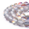 Synthetic Moonstone Beads Strands G-R375-6mm-A14-1